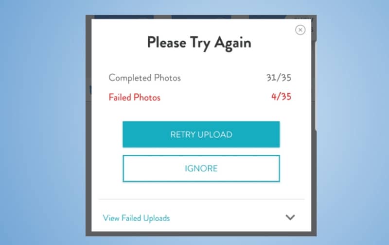 Problemy z przesyłaniem zdjęć Snapfish