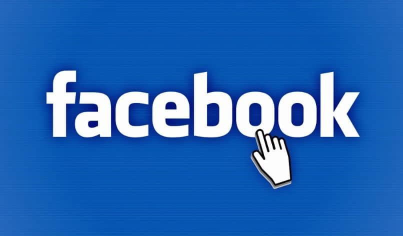Logo Facebooka z kursorem na górze