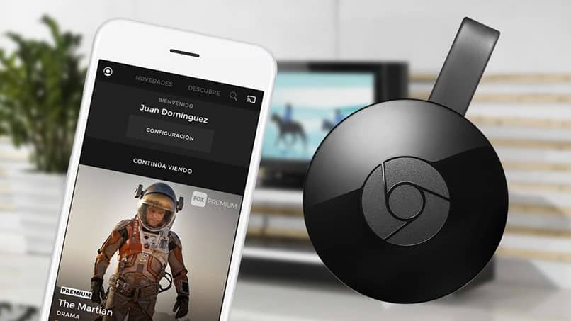 biały telefon chromecast