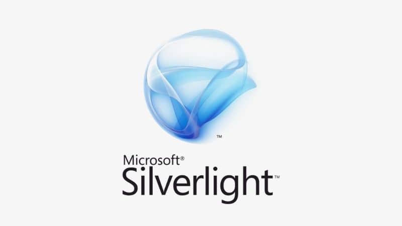 Silverlight microsoft logo białe tło 