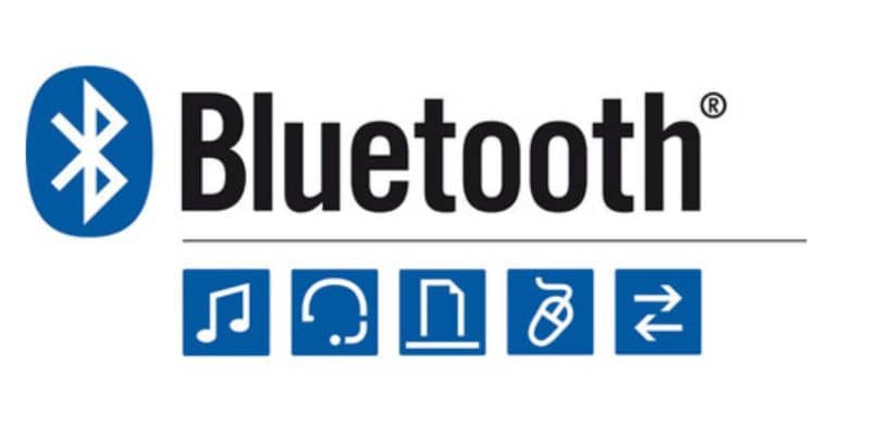 białe tło strzałka bluetooth