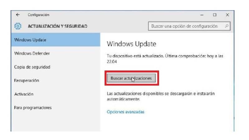 Okno aktualizacji systemu Windows 10