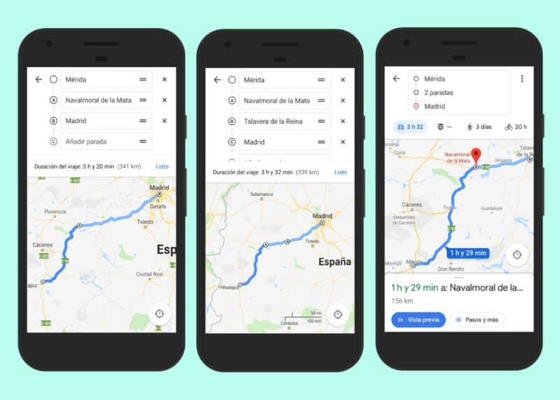 Telefon komórkowy z miejscami docelowymi w Mapach Google