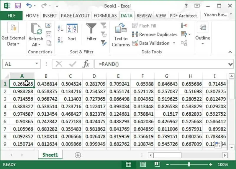 Tabela programu Excel