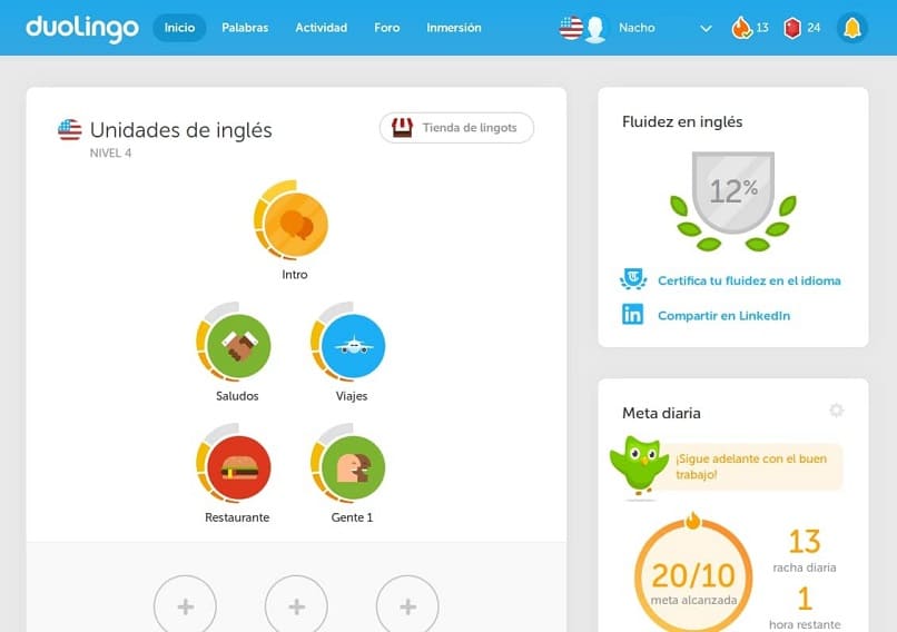 Duolingo Experience Advanced Learn