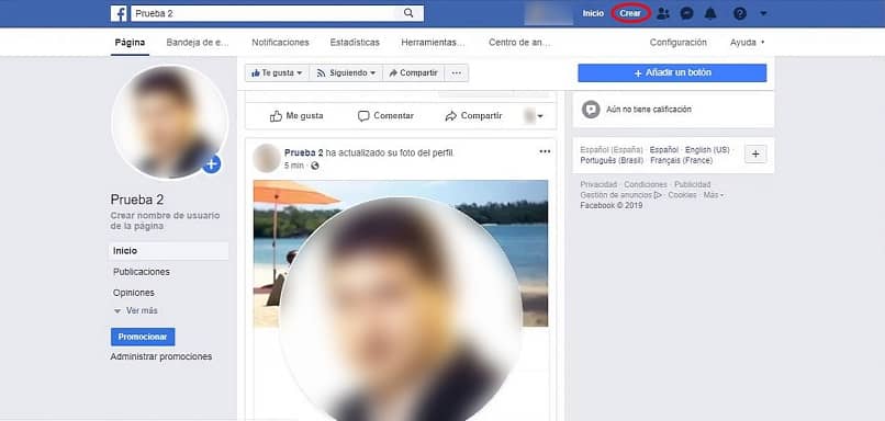 osobisty profil na Facebooku