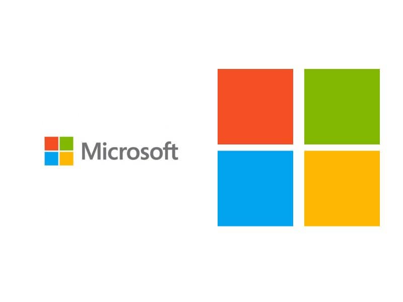 Logo Microsoft z białym tłem