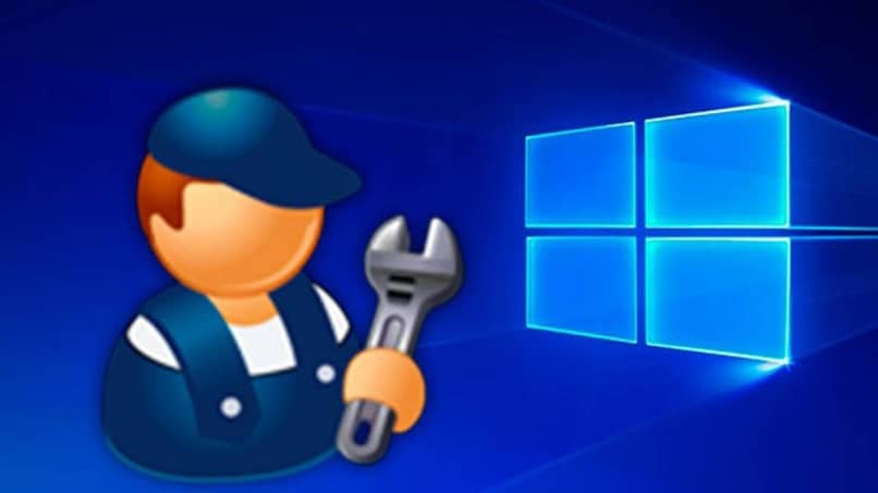 niebieskie tło i operator z narzędziem do naprawy błędu Windows 12029 