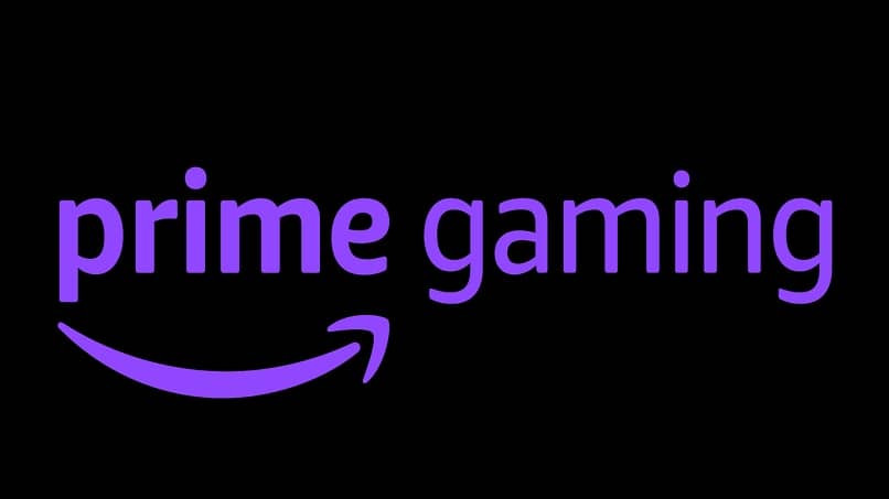 prime gaming fioletowe litery czarne tło