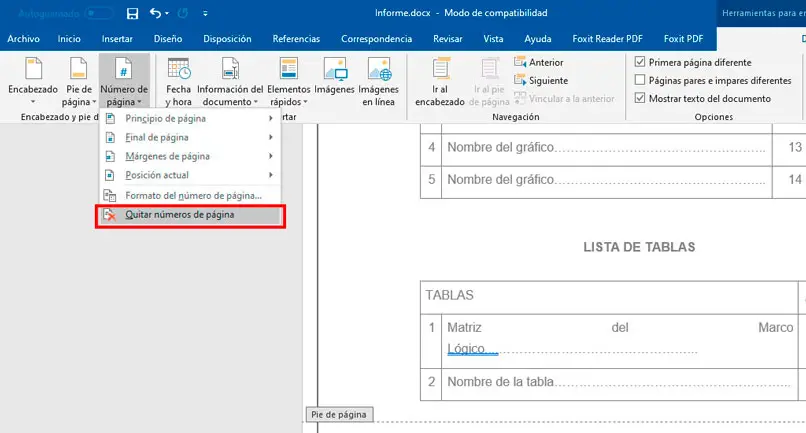 Zmień format numeru strony