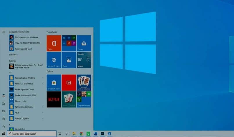 napraw menu startowe windows 10