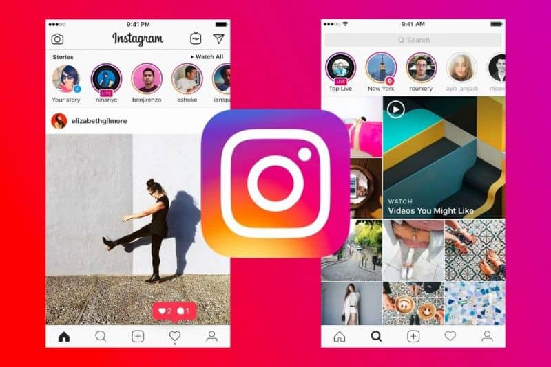 historie i logo instagram na telefonie komórkowym