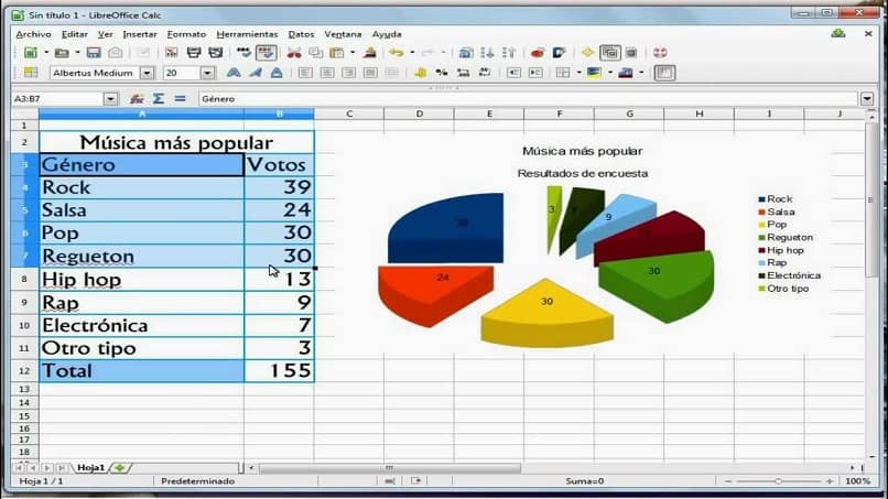Wykres kołowy w LibreOffice Calc
