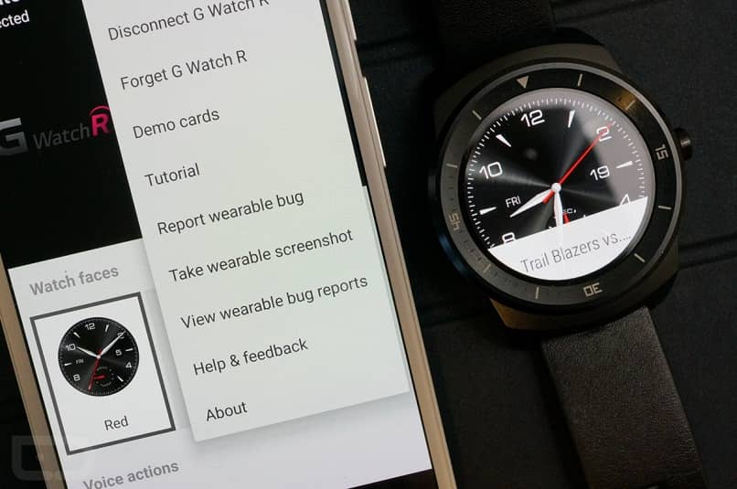 zrób zrzut ekranu, postępując zgodnie z instrukcjami na smartwatch aplikacji Android Wear