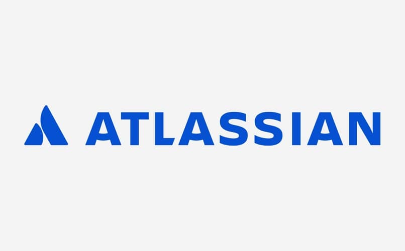 atlassian niebieskie białe tło