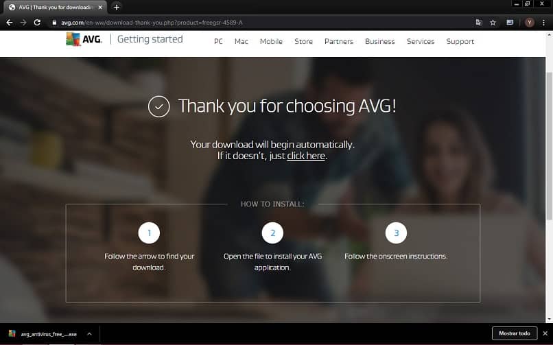 Zrzut ekranu AVG