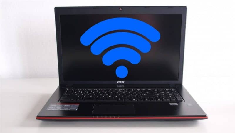 Ikona wifi ekranu laptopa