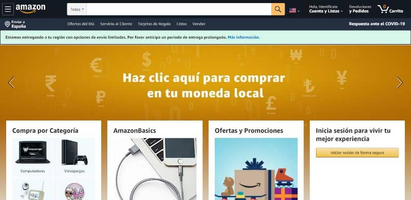 Witryna internetowa Amazon