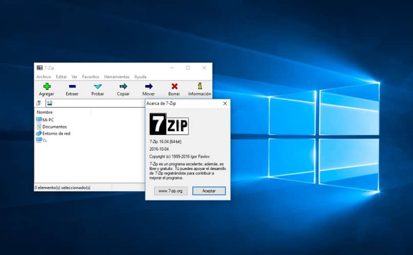 Windows 10 7zip skompresowany plik