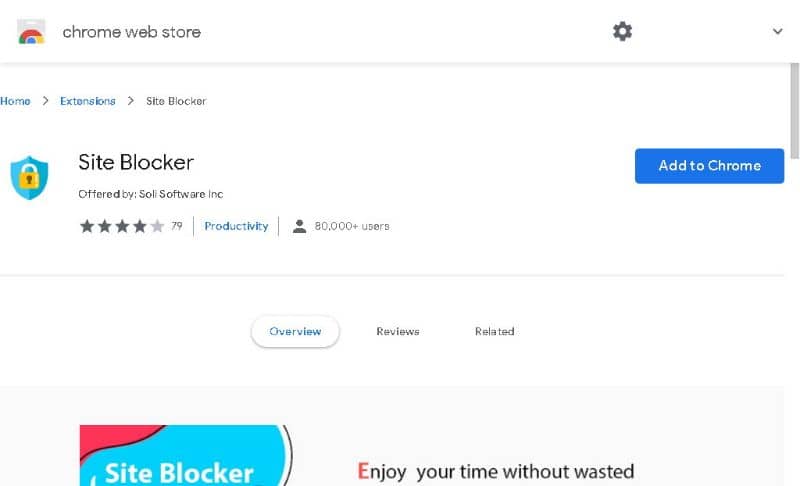 Rozszerzenie Site Blocker