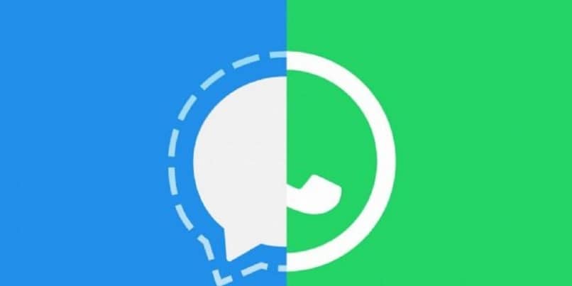 pół logo sygnalizuje w połowie podobne aplikacje WhatsApp
