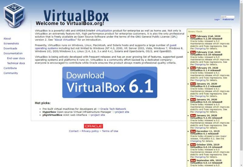 Najnowsza wersja virtualbox