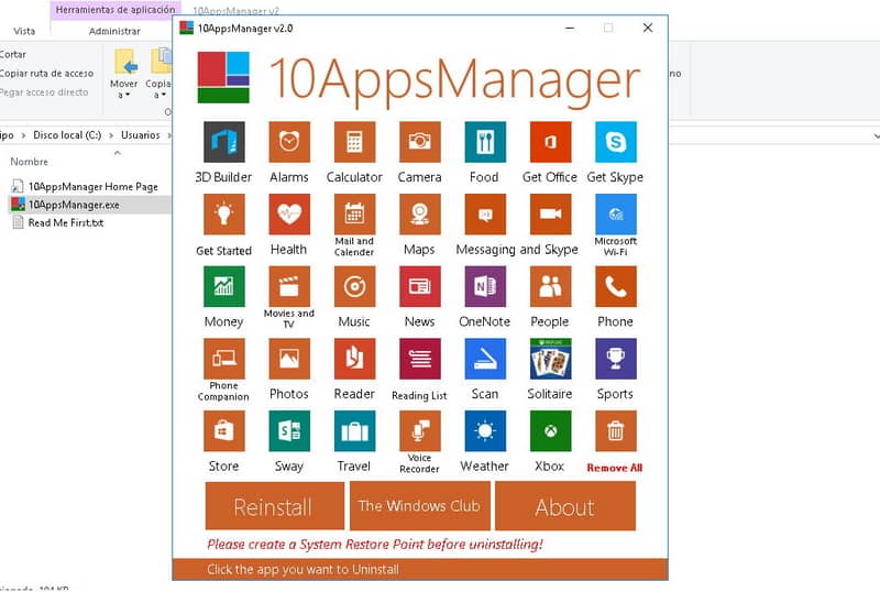 Wstępnie zainstalowane aplikacje 10appsmanager