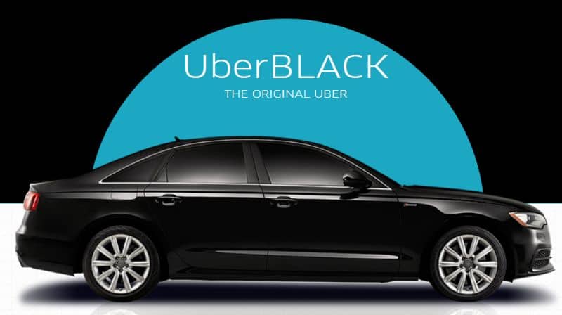 luksusowy czarny samochód Uber