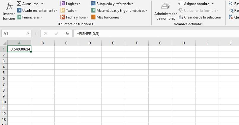 wykorzystanie funkcji Fishera w programie Excel