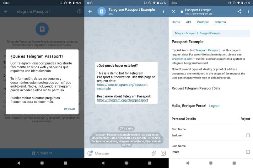 ekran telegramu paszportowego