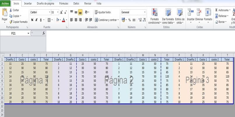 obraz, na którym pokazana jest konfiguracja tabeli w programie Excel