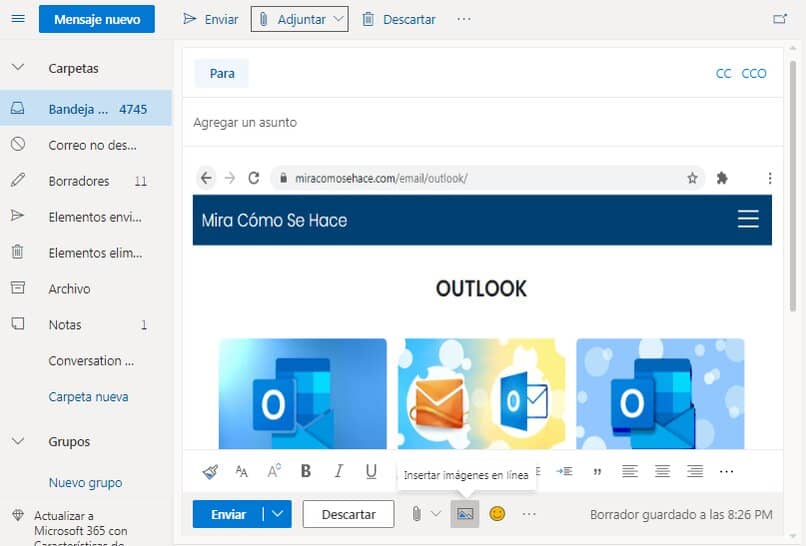 wstaw obraz w programie Outlook