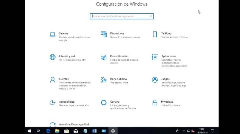 okno konfiguracji systemu Windows 10