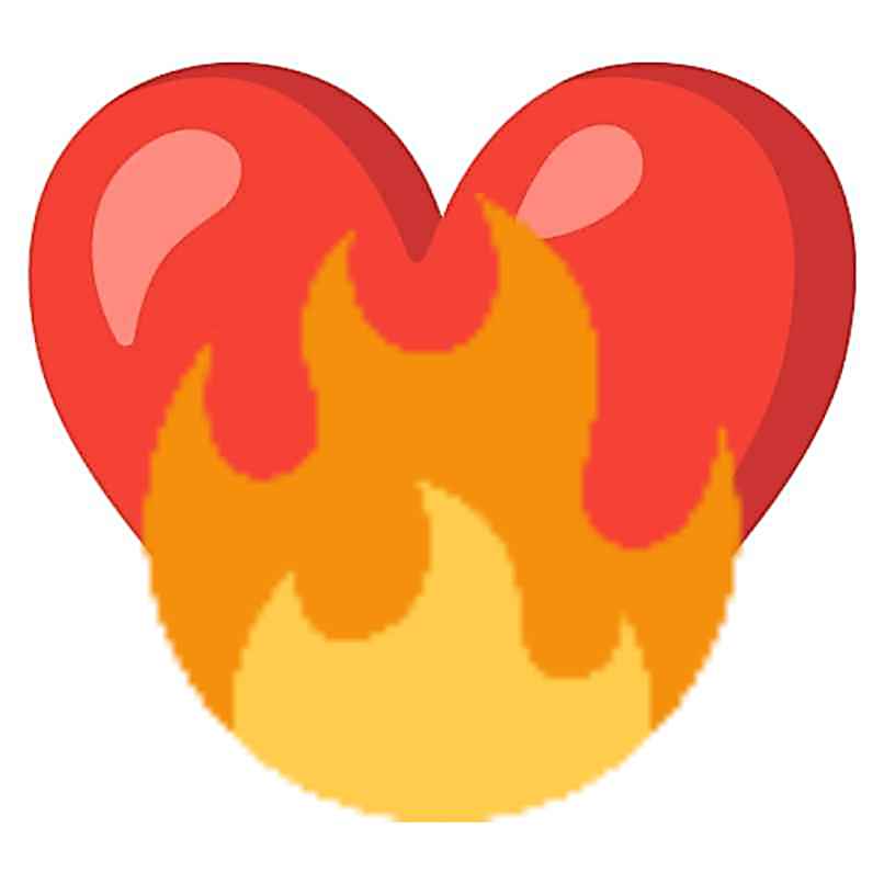 emoji serca w ogniu