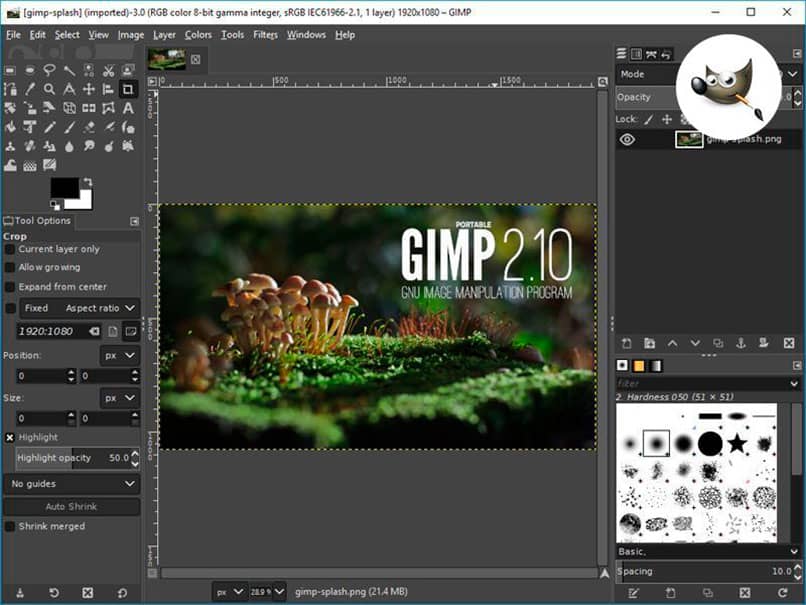 GIMP jest bardzo podobny do Photoshopa 