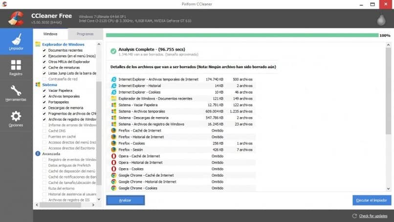 analiza wykonana przez ccleaner