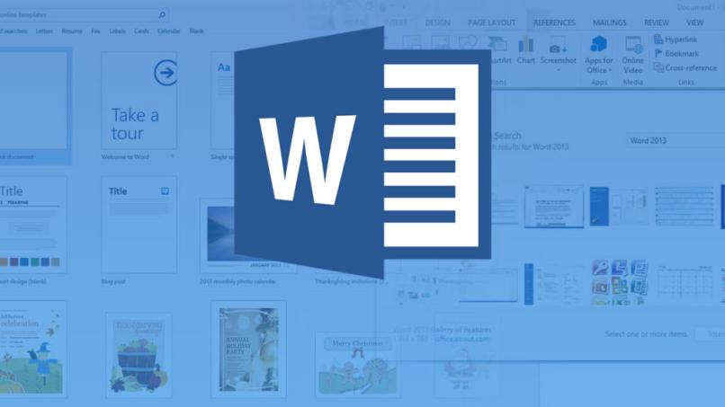 niebieskie logo Microsoft Word